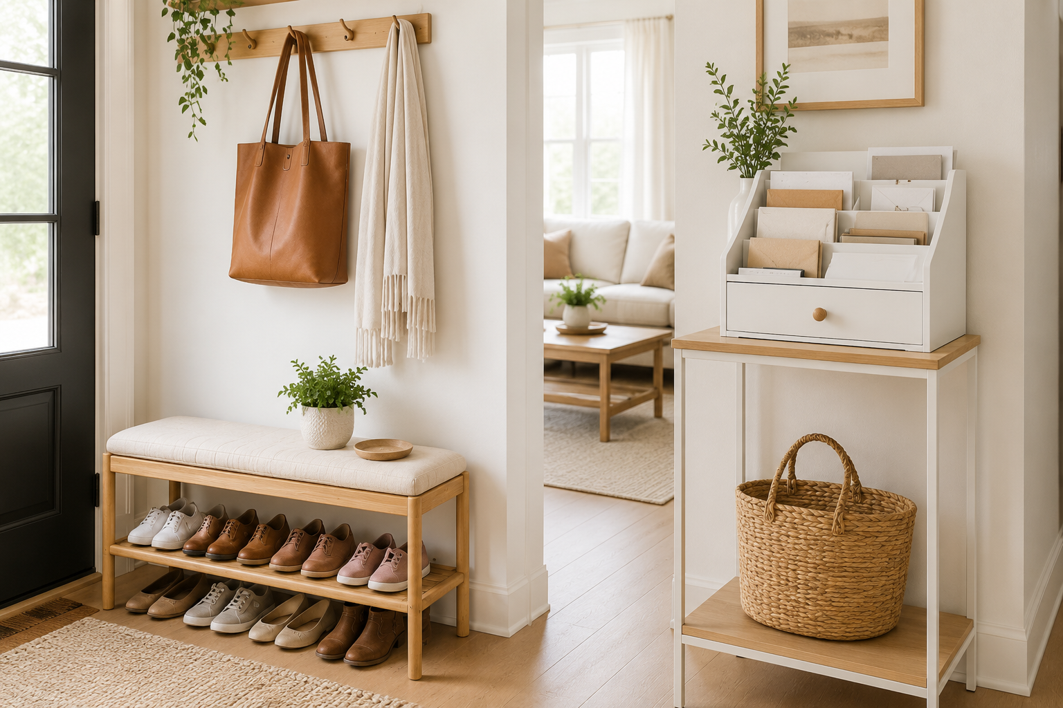 Create a Tidy Entryway with a Shoe Storage Bench